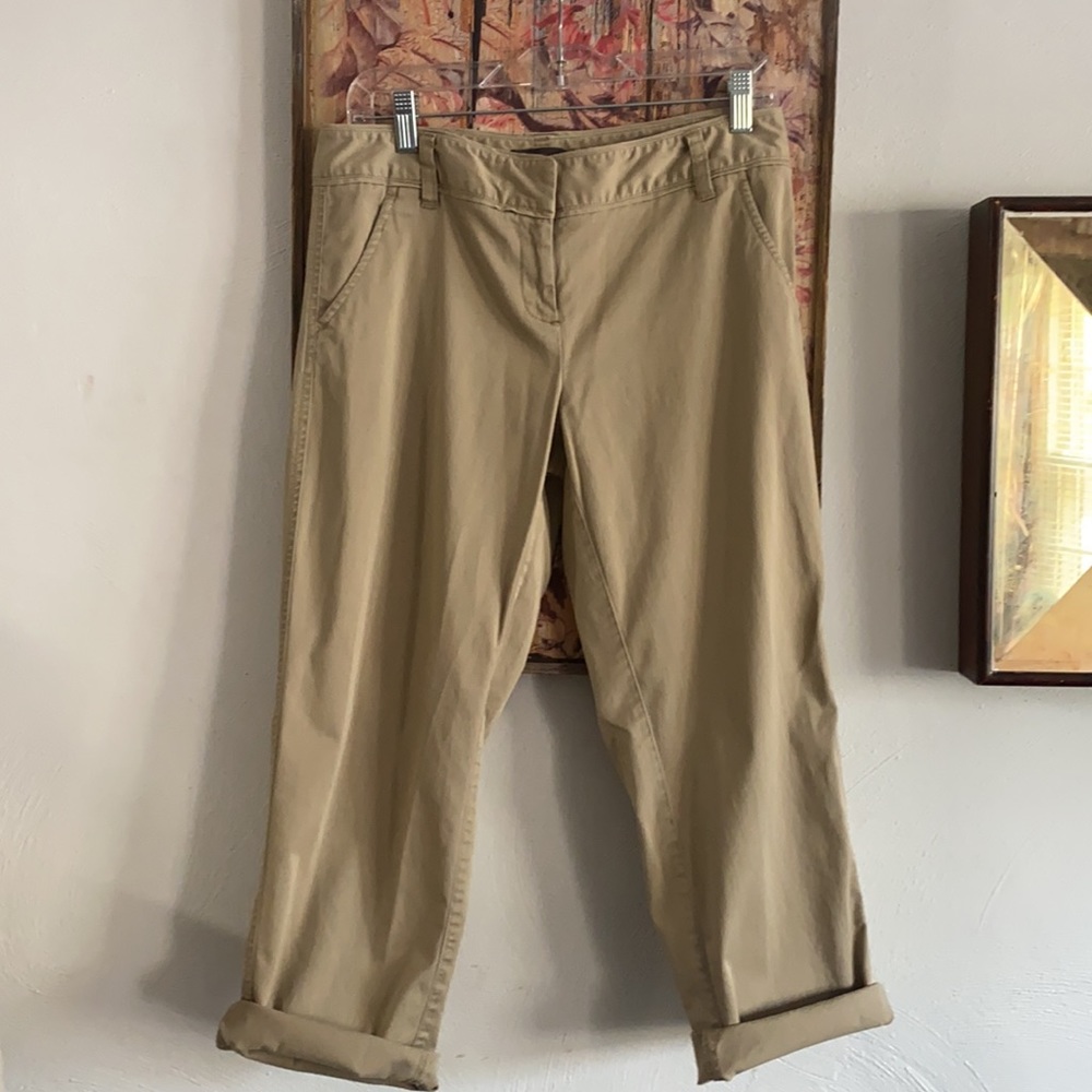 BANANA REPUBLIC OUTBACK RED CROP BOYFRIEND PANTS 6